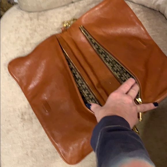 Tory Burch Reva Leather Shoulder Clutch - Picture 2 of 3